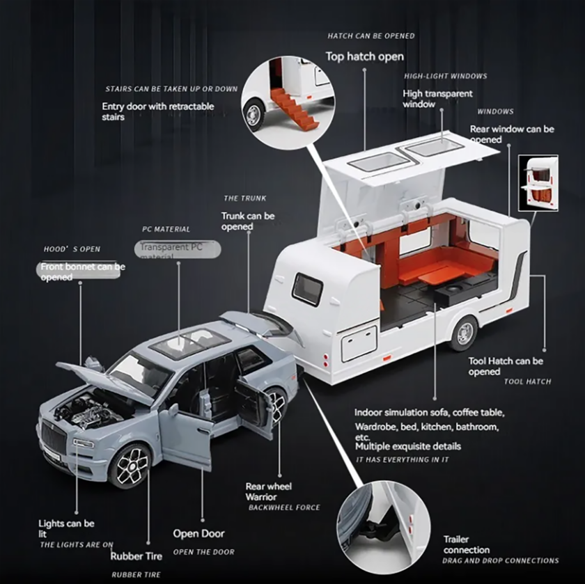 Rolls-Royce Cullinan mudelauto karavaniga - Image 4